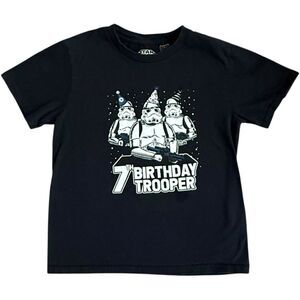 Stars Wars Boys Kids Short Sleeve 7th Birthday Trooper Graphic Tee. Youth Small.